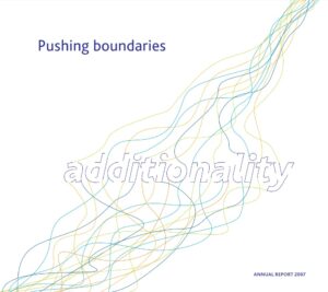 Cover of FMO Annual Report 2007: Pushing boundaries